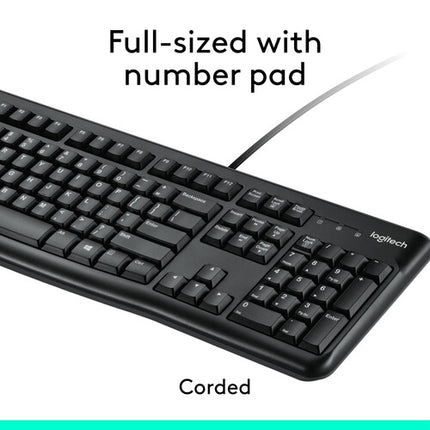 Logitech MK120 teclado y ratón óptico cómodo conexión plug-and-play