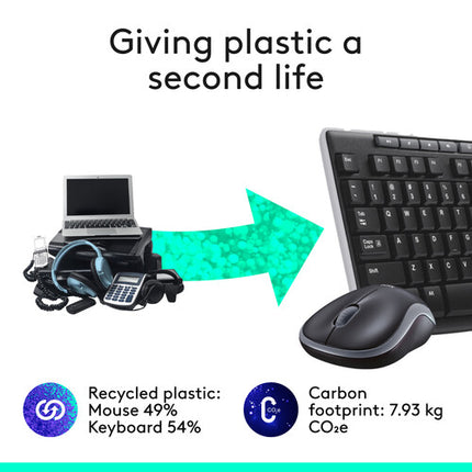 Logitech MK270 Combo teclado inalámbrico y ratón 2.4 GHz compacto ergonómico negro