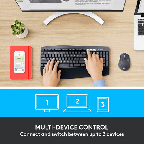 Logitech MK850 Performance Combo Teclado y Ratón Inalámbrico 1000 dpi Bluetooth