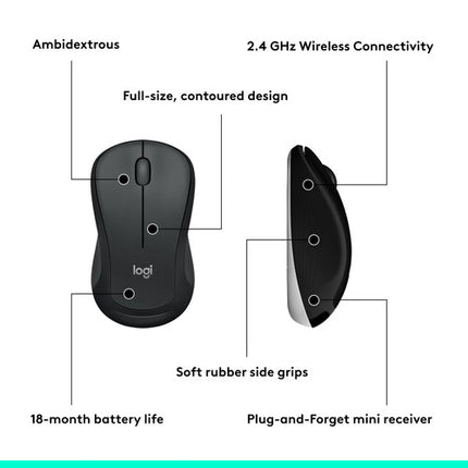 Logitech MK540 Teclado y Ratón Inalámbricos 2.4 GHz Alcance 10m