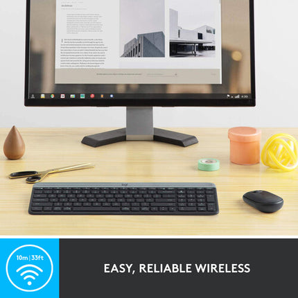 Logitech MK470 Teclado y Ratón Inalámbrico Slim 2.4GHz Negro