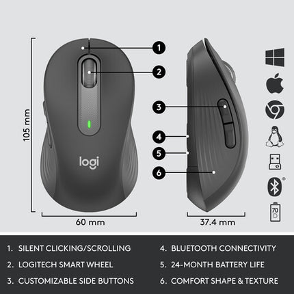 Logitech Signature MK650 Combo Para Negocios Teclado Con Reposamuñecas Bluetooth
