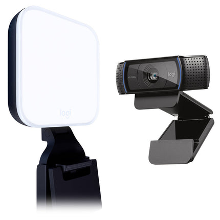 Logitech C920s HD Pro Webcam con luz premium Litra Glow 1080p 78° angular