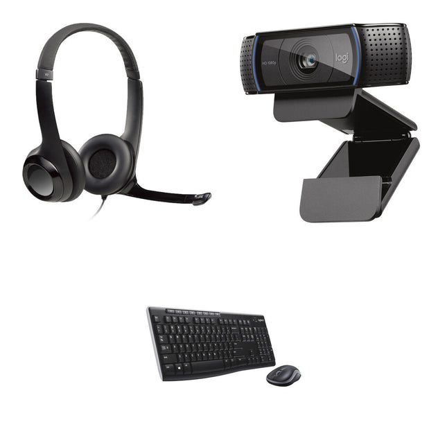 Logitech C920s HD Pro Webcam FHD 1080p 78° + Teclado y Ratón Combo