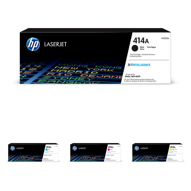 Cartucho de tóner HP 414A 4 colores para impresoras LaserJet Pro M454 M479
