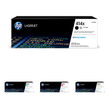 HP 414X Cartucho de Tóner para HP LaserJet Pro M454 y M479 4 Colores Alto Rendimiento