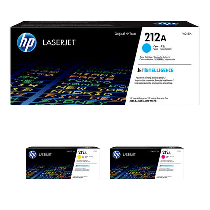 HP 212A Kit Toner LaserJet Color 3 Tonos para M554 M555 MFP M578