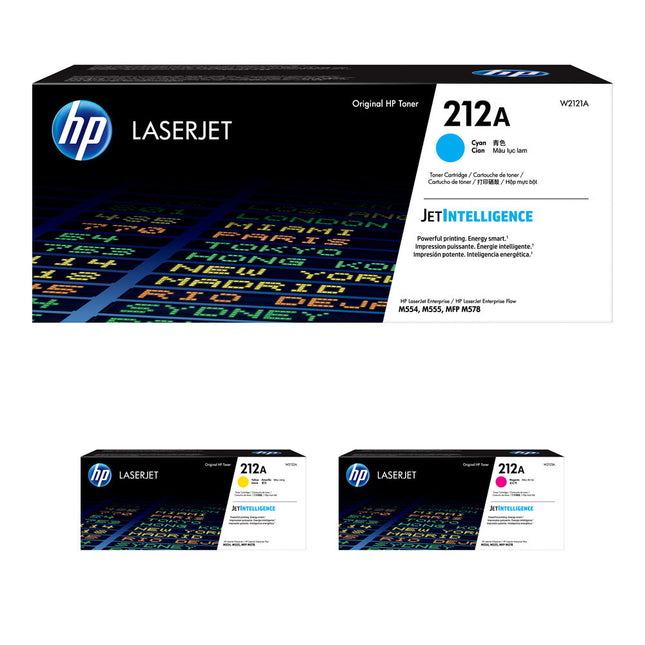 HP 212A Kit Toner LaserJet Color 3 Tonos para M554 M555 MFP M578