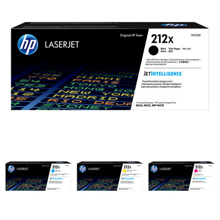 HP 212X Kit Cartuchos Toner LaserJet 4 Colores Alto Rendimiento M554 M555 M578