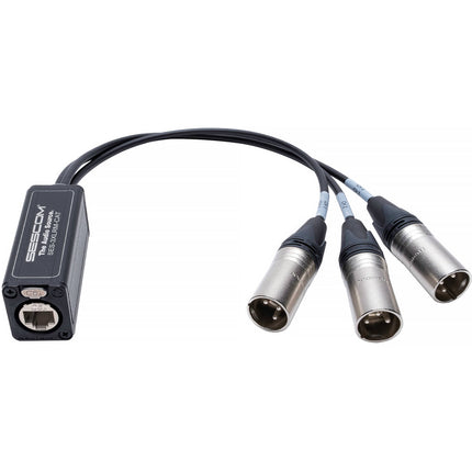 Sescom SES-3XLRM-CAT Extensor de Audio Balanceado 3 Canales Cat 5/6/7 hasta 1000 pies