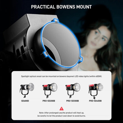 GVM 40° Projection Kit Lente 600W 30 Patrones Gobo y Filtros de Color