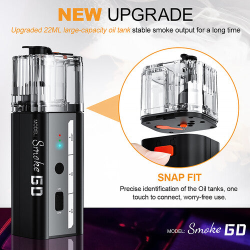 LENSGO SMOKE GO Máquina de Humo Portátil 30W Batería Recargable 25 Minutos de Niebla