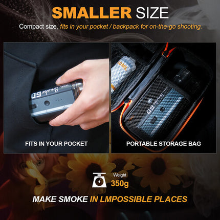LENSGO SMOKE GO Máquina de Humo Portátil 30W Batería Recargable 25 Minutos de Niebla