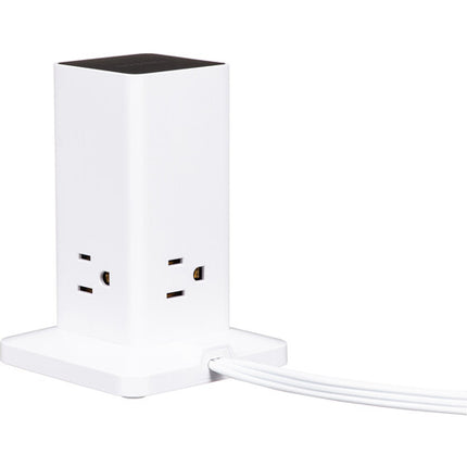 Tessan Estación de Carga Vertical 9 en 1 65W USB y AC Blanca