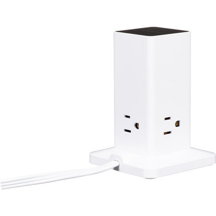 Tessan Estación de Carga Vertical 9 en 1 65W USB y AC Blanca