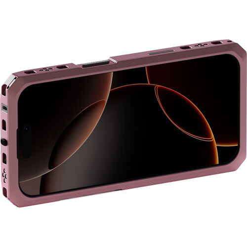 Tilta Khronos Case para iPhone 16 Pro Funda Expandible con Contactos Integrados Rosa
