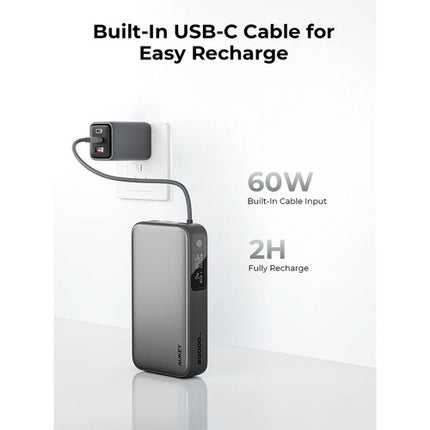 AUKEY PBY48 Spark Sling Power Bank 20000mAh Carga 130W USB-C Integrado Blanco