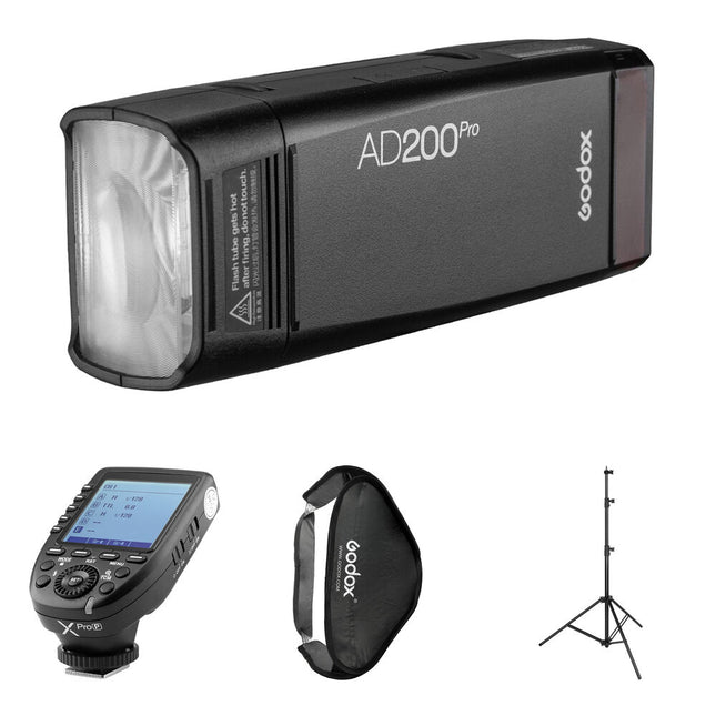 Godox BOORAY Kit para Pentax Flash 200Ws Softbox 31.5x31.5" y Soporte 9.5'