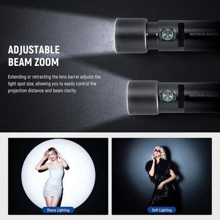 Neewer BASICS FL10 Luz LED portátil 405 Lux CRI 95 Batería recargable
