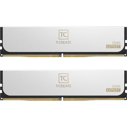 TEAMGROUP 128GB T-Create Expert DDR5 6400 MHz Memoria UDIMM Blanco 2x64GB