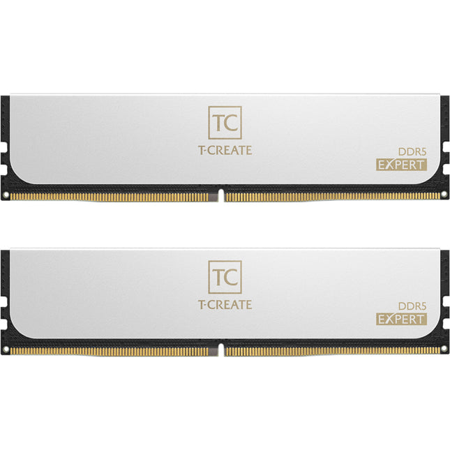 TEAMGROUP 128GB T-Create Expert DDR5 6400 MHz Memoria UDIMM Blanco 2x64GB
