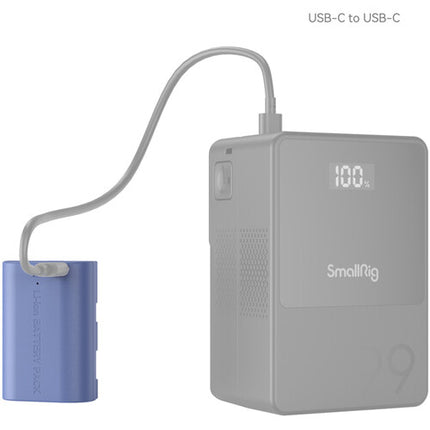 SmallRig LP-E6P batería USB-C 2520mAh azul con cable carga USB-A