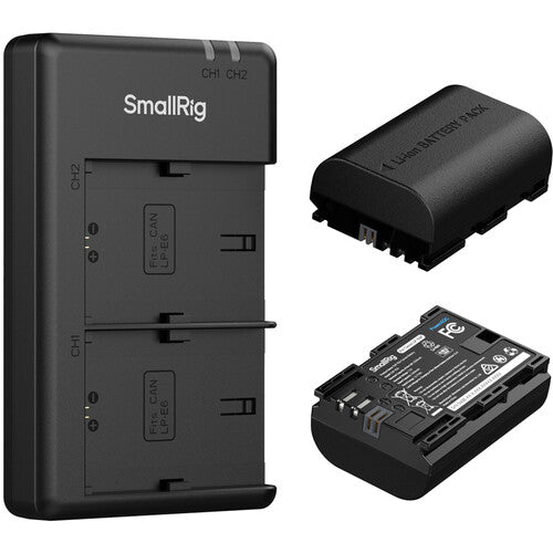 SmallRig E6P-BR24 Kit para cámaras con 2 baterías y cargador USB dual