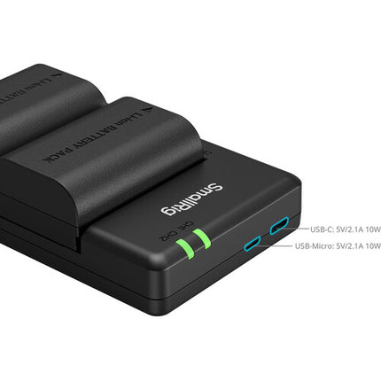 SmallRig E6P-BR24 Kit para cámaras con 2 baterías y cargador USB dual