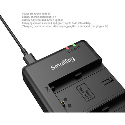 SmallRig E6P-BR24 Kit para cámaras con 2 baterías y cargador USB dual