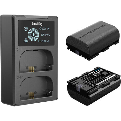SmallRig E6P-BR26 Kit Baterías para cámaras Canon con cargador USB y pantalla inteligente
