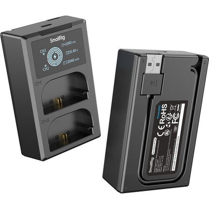 SmallRig E6P-BR26 Kit Baterías para cámaras Canon con cargador USB y pantalla inteligente