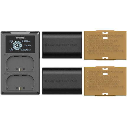 SmallRig E6P-BR26 Kit Baterías para cámaras Canon con cargador USB y pantalla inteligente