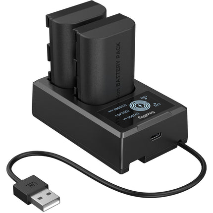 SmallRig E6P-BR26 Kit Baterías para cámaras Canon con cargador USB y pantalla inteligente