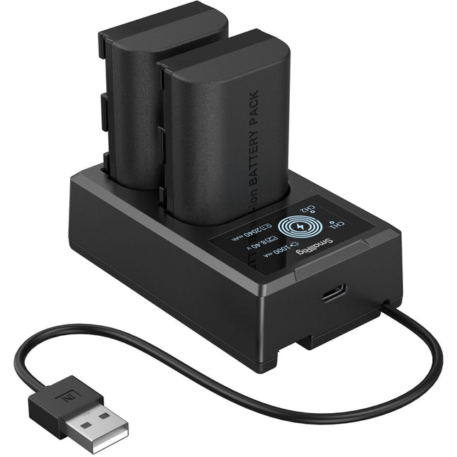SmallRig E6P-BR26 Kit Baterías para cámaras Canon con cargador USB y pantalla inteligente