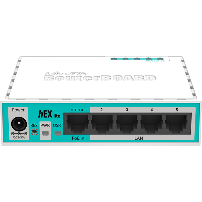 MikroTik hEX lite Router cableado 5 puertos 100Mb CPU 850 MHz RAM 64MB