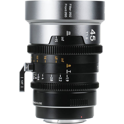 Sirui IronStar 45mm T1.9 lente anamórfica 1.5x Full-Frame 0.8 MOD con montura ARRI PL Canon EF Azul