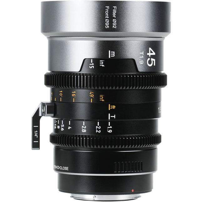Sirui IronStar 45mm T1.9 lente anamórfica 1.5x Full-Frame 0.8 MOD con montura ARRI PL Canon EF Azul