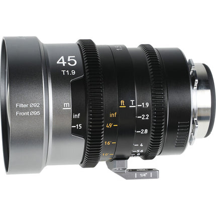 Sirui IronStar 45mm T1.9 Lente Anamórfico 1.5x Full Frame con Montura ARRI PL Canon EF y Flares Neutrales