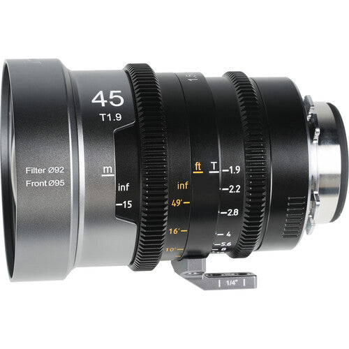 Sirui IronStar 45mm T1.9 Lente Anamórfico 1.5x Full Frame con Montura ARRI PL Canon EF y Flares Neutrales
