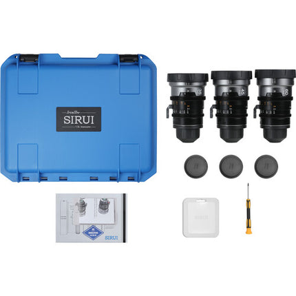 Sirui IronStar Set de lentes anamórficos full-frame 35 45 60mm T1.9 PL EF