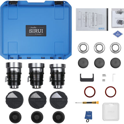 Sirui IronStar Set de lentes anamórficos full-frame 35 45 60mm T1.9 PL EF
