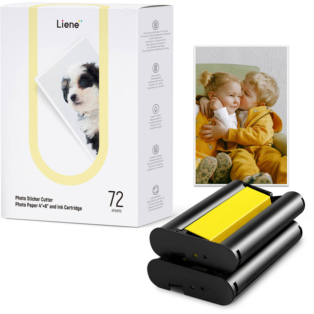Liene PixCut S1 Papel Fotográfico 72 Hojas Tinta 2 Cartuchos 300 dpi