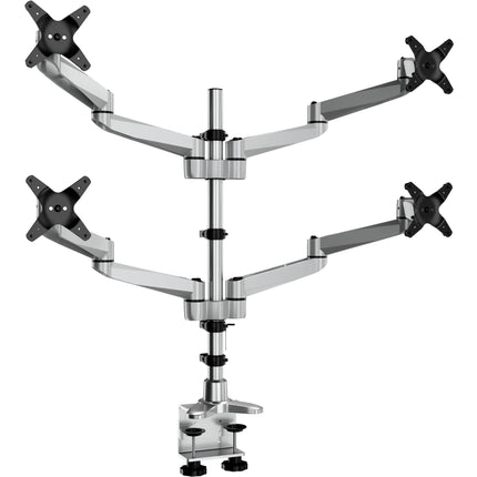 Mount-It! MI-63156 Soporte de Escritorio para 4 Monitores de 27" con Montaje Abrazadera y Ojales