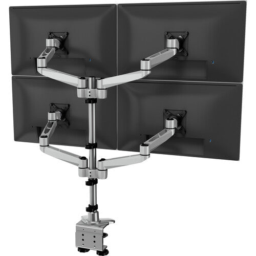 Mount-It! MI-63156 Soporte de Escritorio para 4 Monitores de 27" con Montaje Abrazadera y Ojales