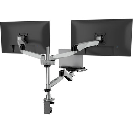 Mount-It! CLiX Soporte Dual para Monitor y Laptop con Ventilador y Ajuste de Altura Gas Spring