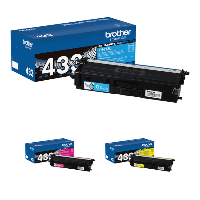 Brother TN433 Kit de Toner Tricolor Alta Capacidad para Impresoras Brother HL-L8260CDW MFC-L8900CDW