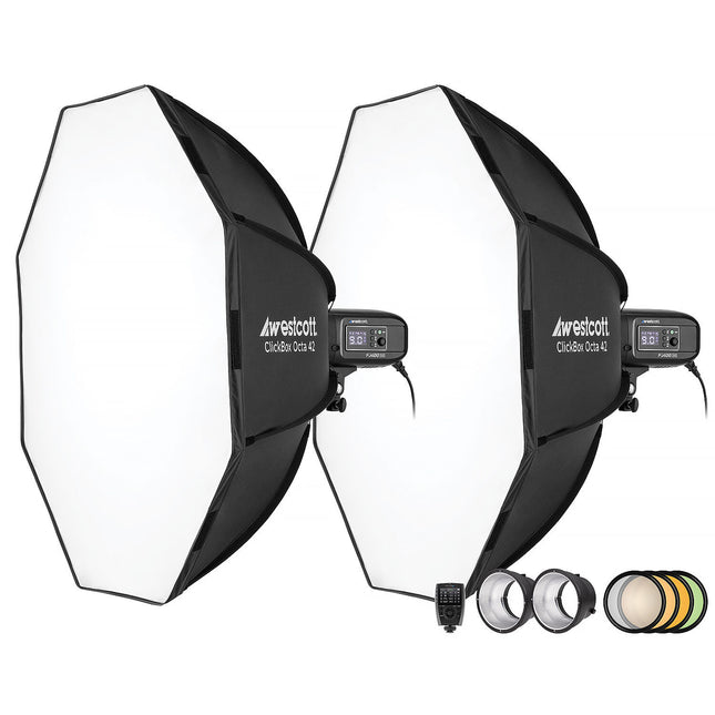 Westcott FJ400-SE 400Ws Kit de 2 Strobes con Softboxes 42" y Trigger Universal