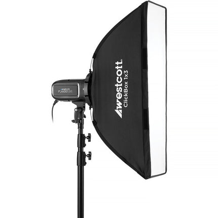 Westcott ClickBox Softbox 1x3 pies con montura Bowens y difusor frontal desmontable