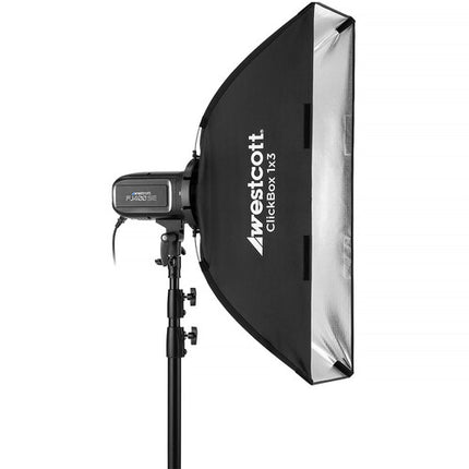 Westcott ClickBox Softbox 1x3 pies con montura Bowens y difusor frontal desmontable