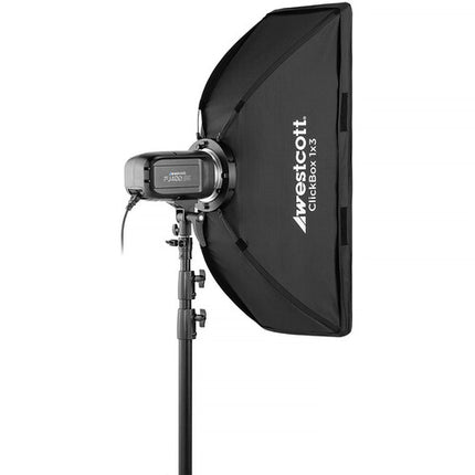 Westcott ClickBox Softbox 1x3 pies con montura Bowens y difusor frontal desmontable